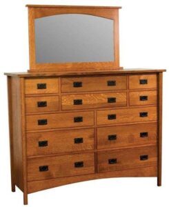 Arts and Crafts Twelve Drawer Dresser