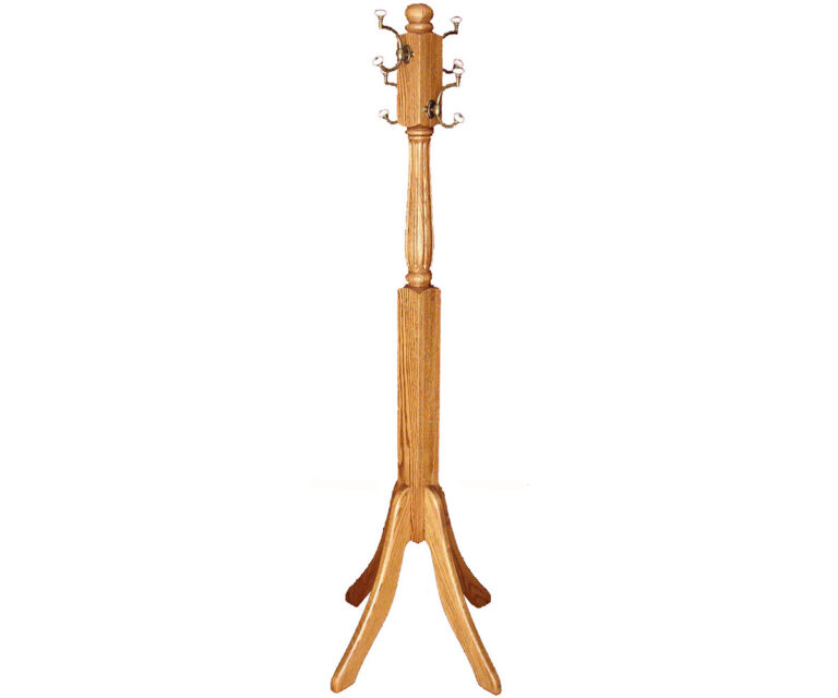 Custom Fluted Oak Hall Tree