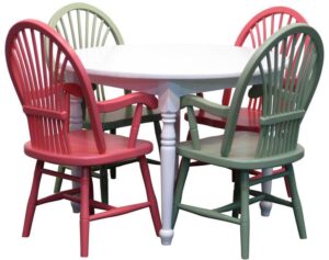 Painted Child Table Set with Four Chairs