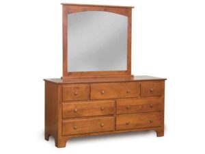 Ridgecrest Shaker Seven Drawer Dresser with Mirror