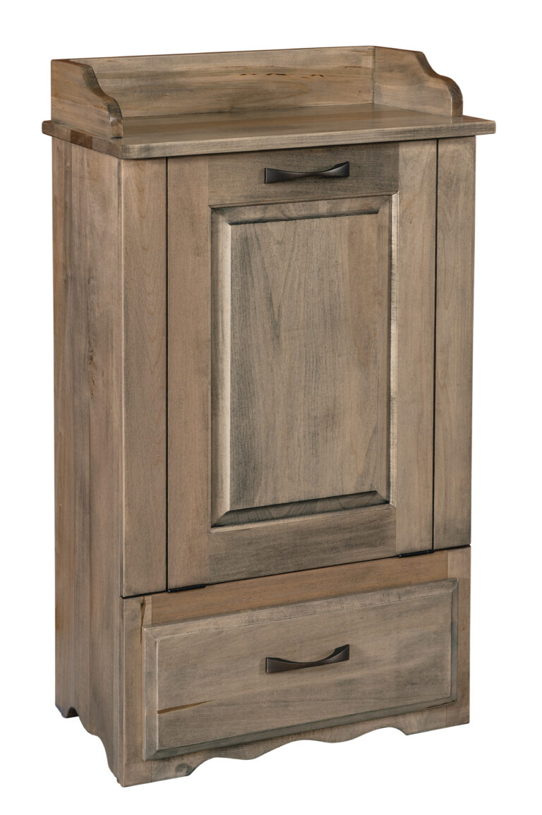 Custom Tilt Out Trash Bin with Bottom Drawer