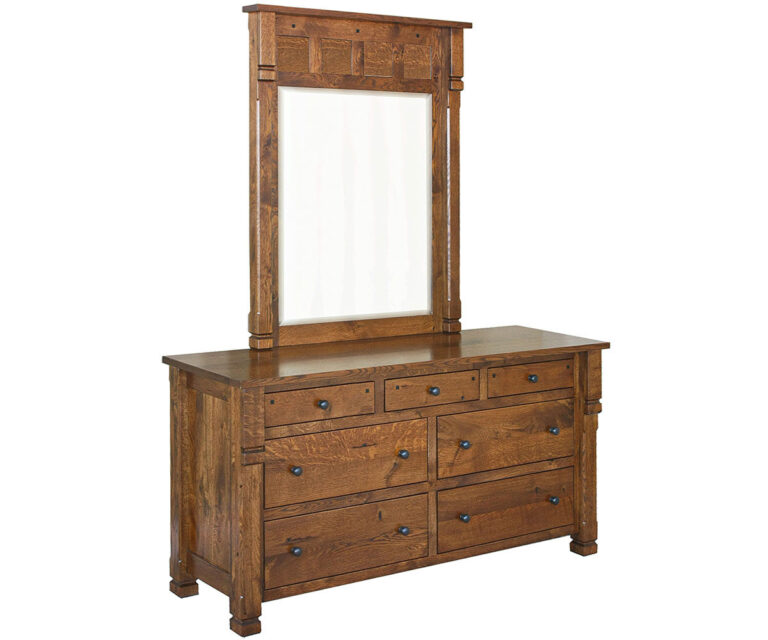 Custom Brockport Seven Drawer Dresser with Mirror