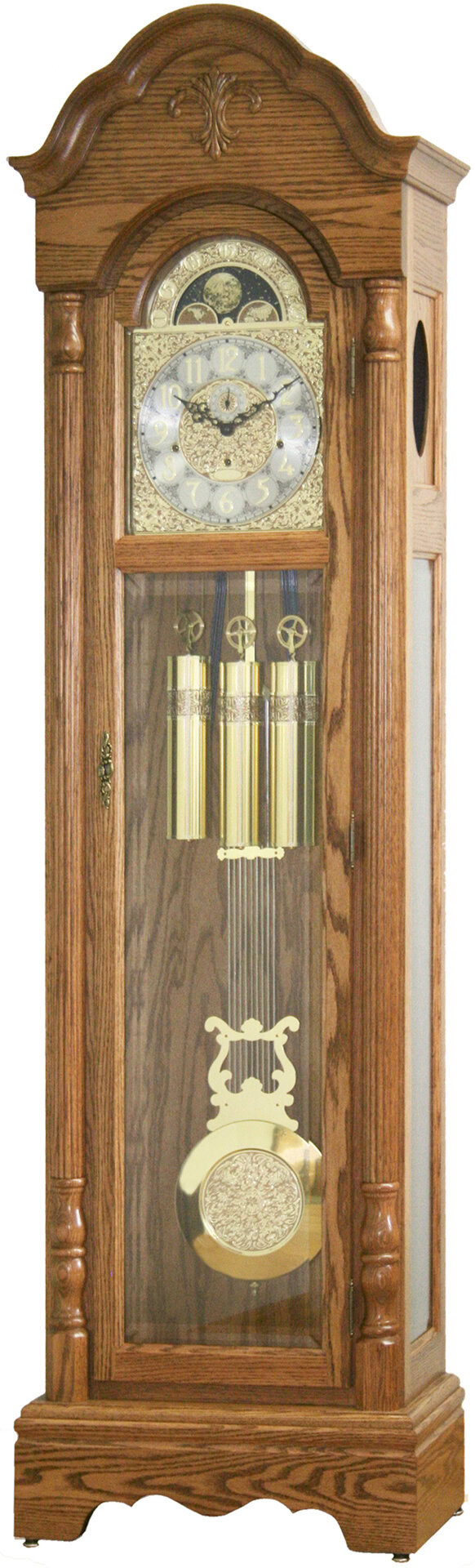 Amish Light Oak Canterbury Grandfather Clock