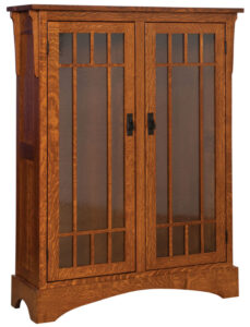 Midway Mission Bookcase with Seedy Glass