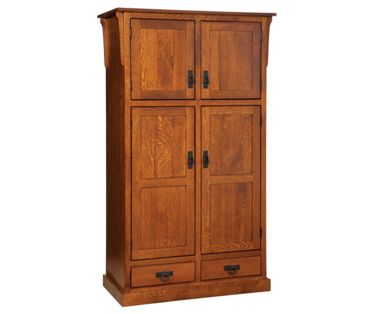 Custom Mission Pantry - Four Doors Two Drawers