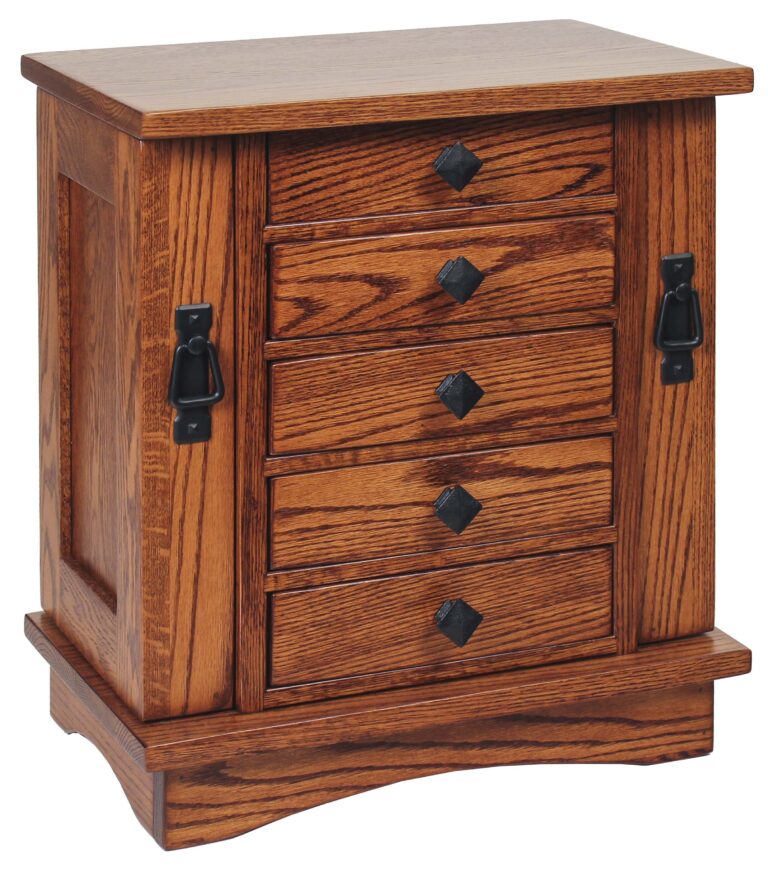 Custom Mission Jewelry Chest with 5 Drawers