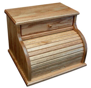 Bread Box with Roll Top and Drawer