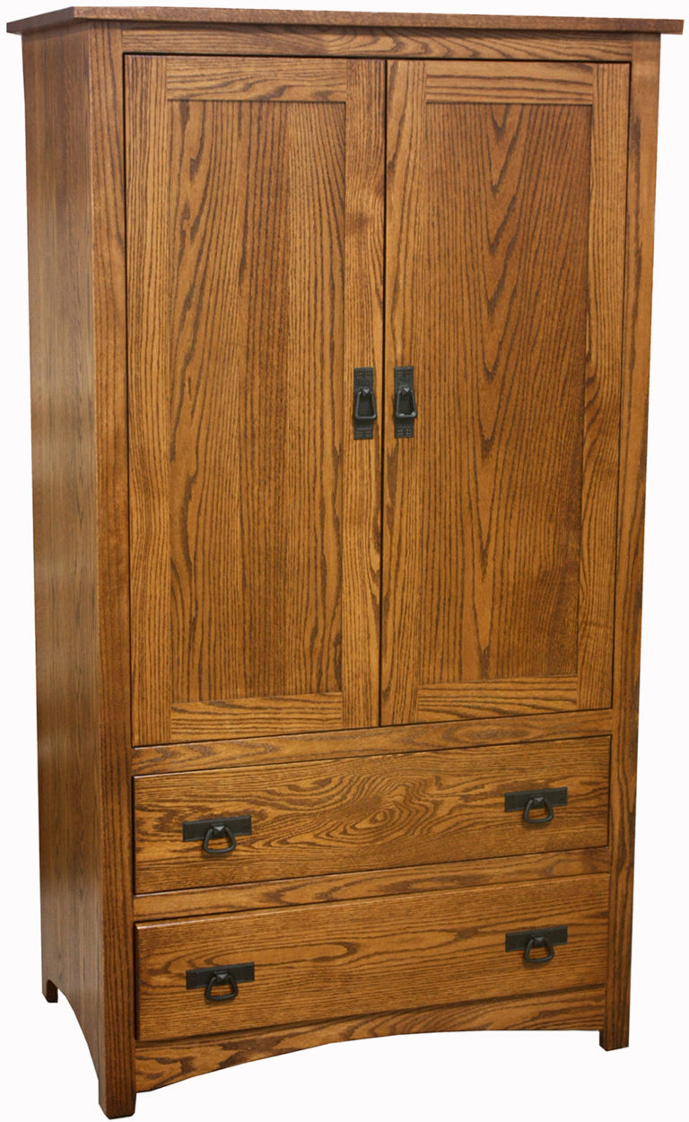 Amish Shaker 2 Drawer Armoire