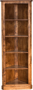 Traditional Hardwood Corner Bookcase