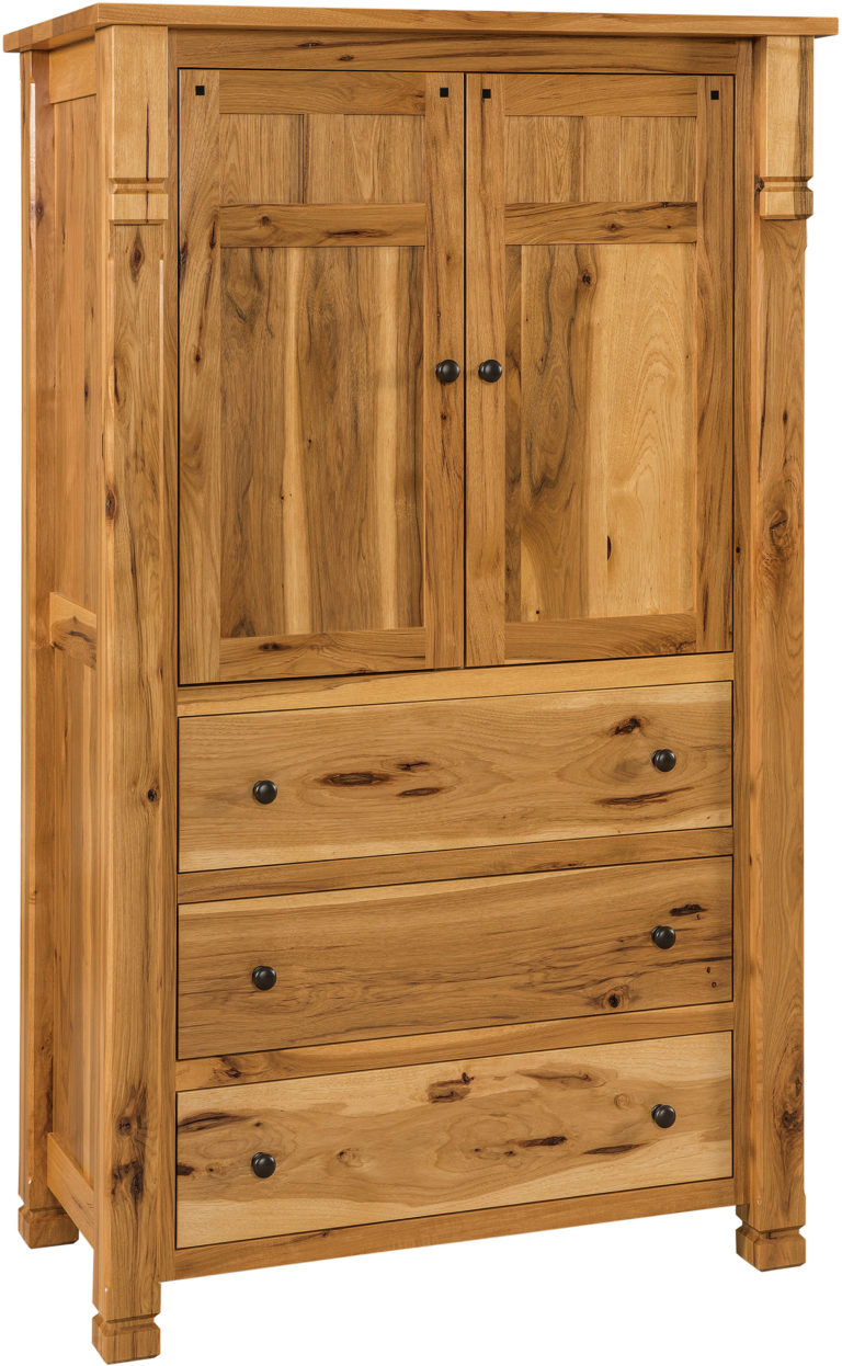 Amish Brockport Three Drawer Armoire