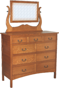 Granny Mission 9-Drawer Mule Dresser with Mirror