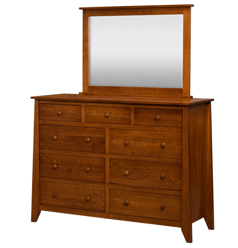 Custom Berwick 9 Drawer Dresser with Mirror