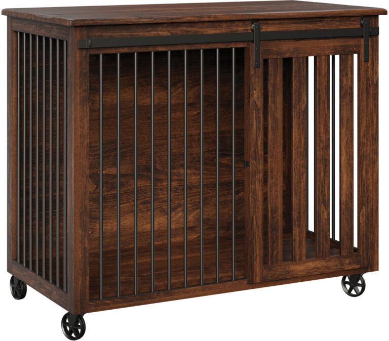 Custom Dog Crate with Large Barn Door