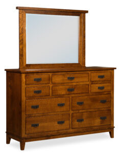 Sierra Mission Ten Drawer Dresser with Mirror