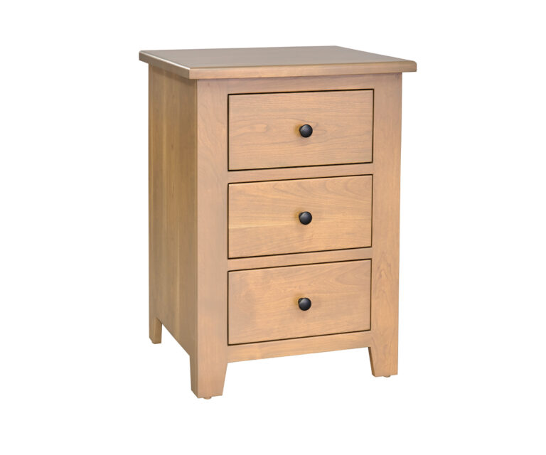 Custom Charland Three Drawer Nightstand