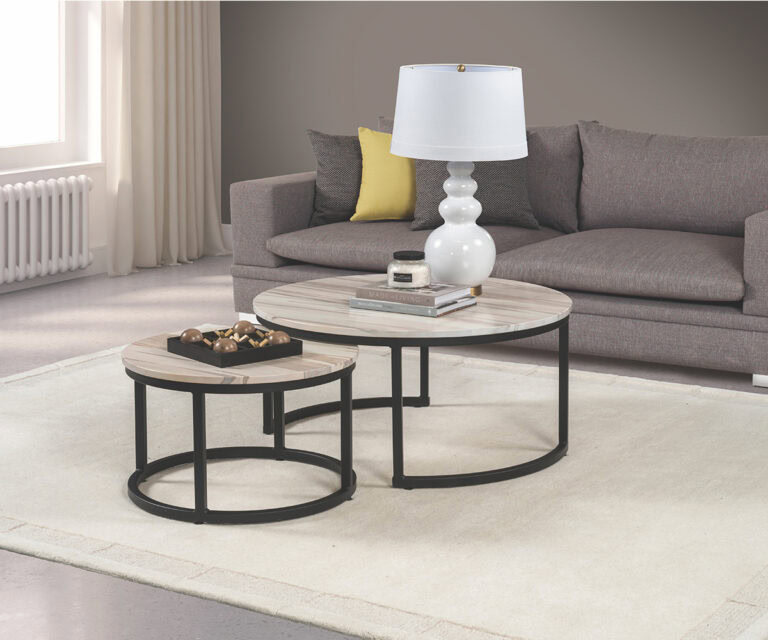 Custom Delaney Nesting Table Room Setting