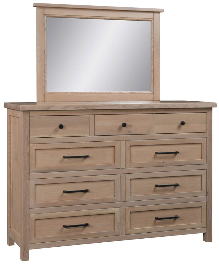 Custom Chloe Nine Drawer Dresser with Mirror