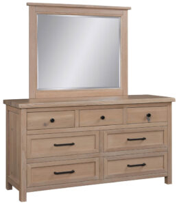 Chloe Seven Drawer Dresser with Mirror