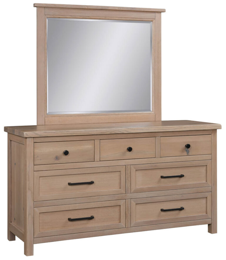 Custom Chloe Seven Drawer Dresser with Mirror
