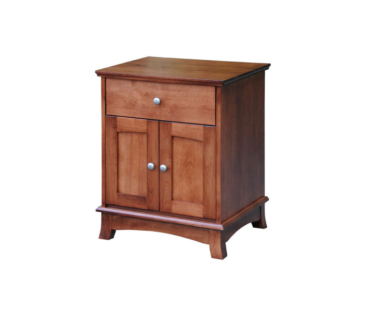Custom Crescent One Drawer Two Door Nightstand