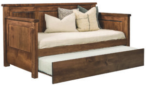 Day Bed with Wood Panel Back