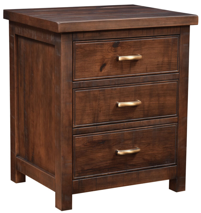 Custom Timbermill Three Drawer Nightstand